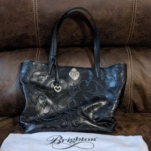 Brighton Black leather tote